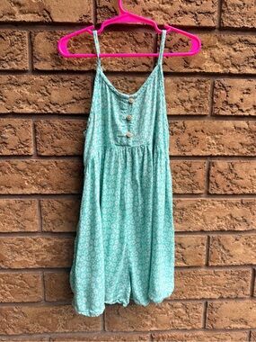 💫4/$25 • Osh Kosh Girls' Mint Floral Romper with Button Front